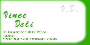 vince deli business card